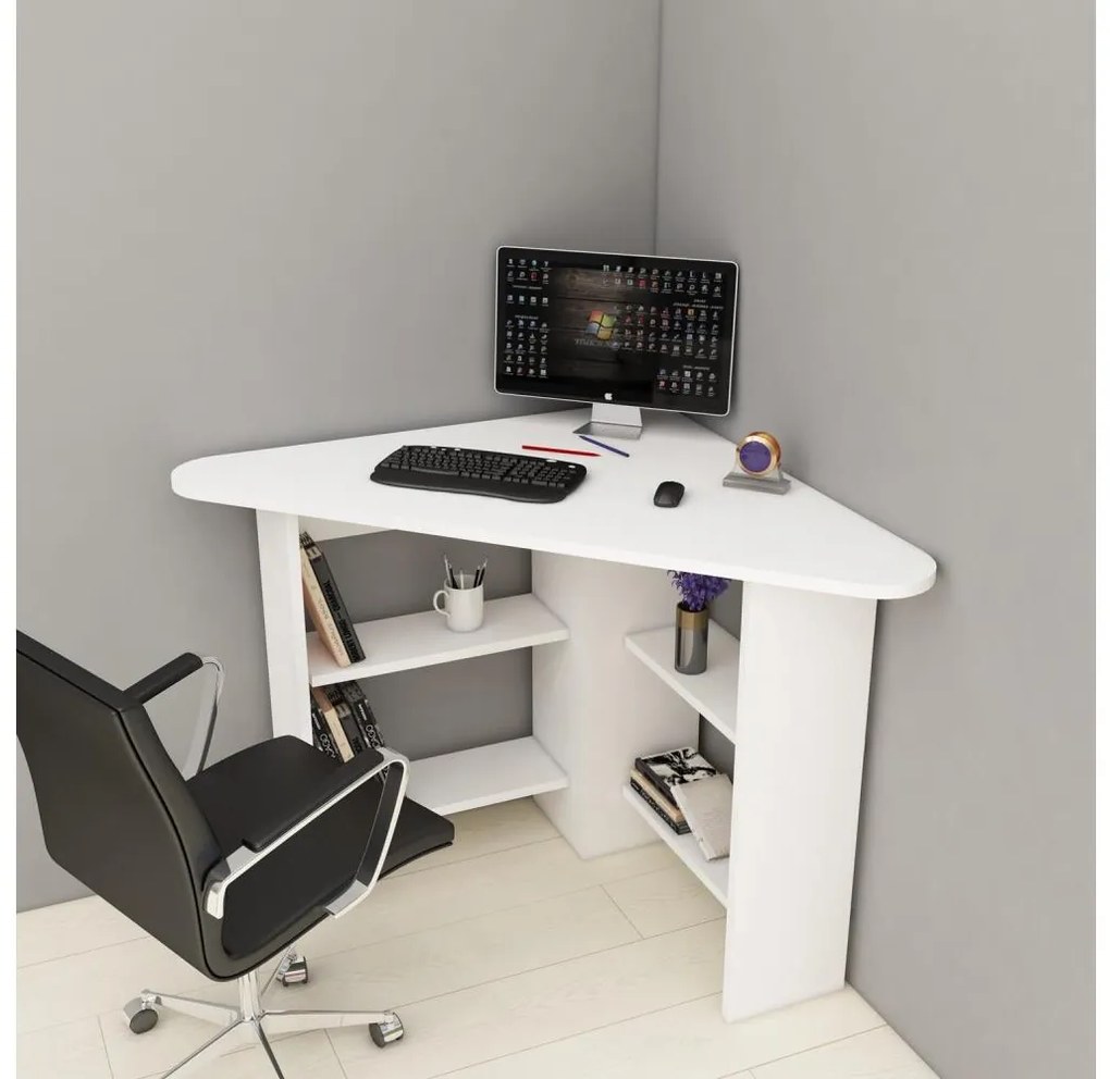 Tavolo da lavoro CORNER 73,8x80 cm bianco