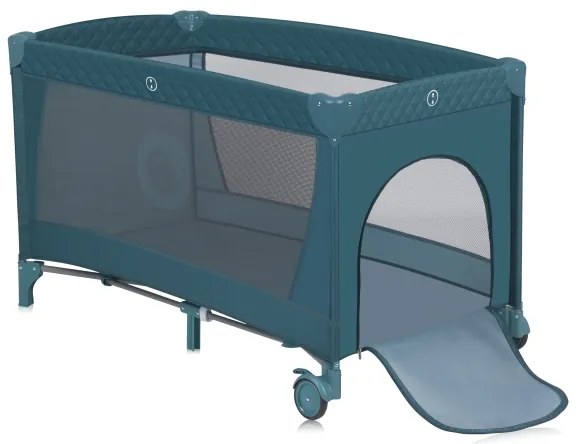 Lionelo - Lettino da viaggio FLOWER Verde Turchese