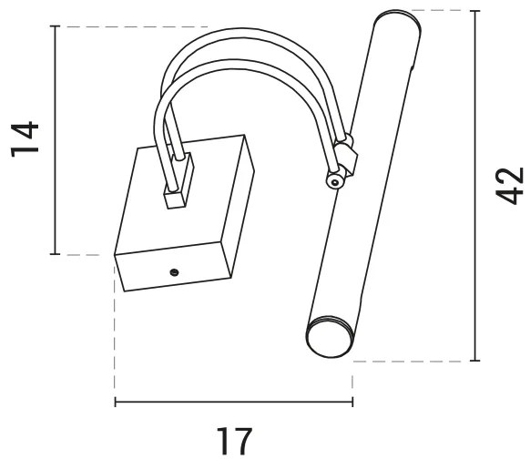 Lampada LED da quadro LED/9W/230V 3000K 42 cm cromo