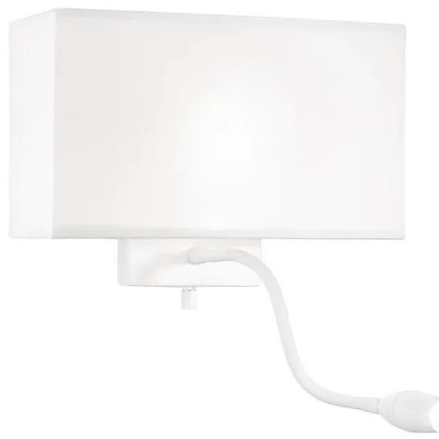 Ideal Lux - LED Lampada flessibile da muro HOTEL 1xE27/60W/230V + LED/1,5W bianco