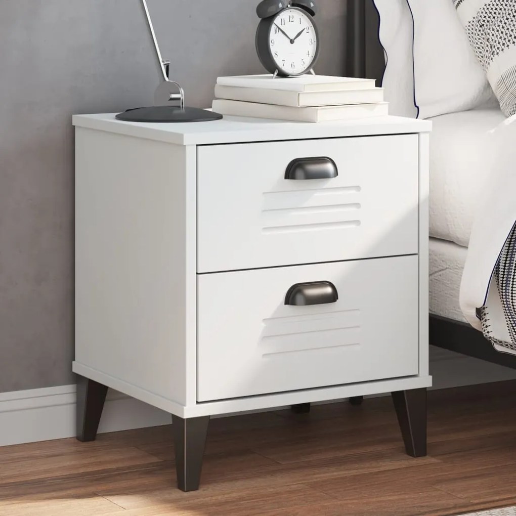 Comodino Vıken Bianco İn Legno Multistrato /