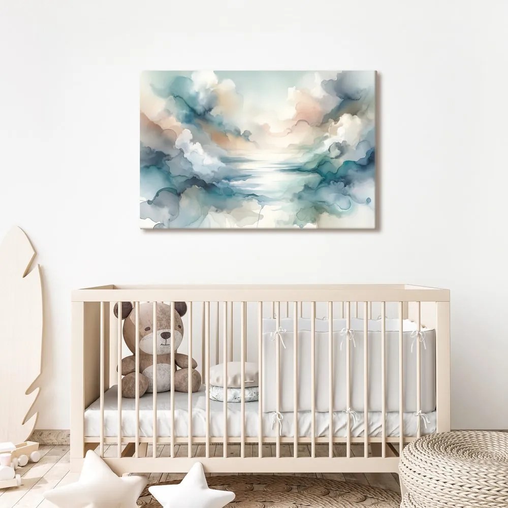 Quadro su tela – Crepuscolo ad acquerello