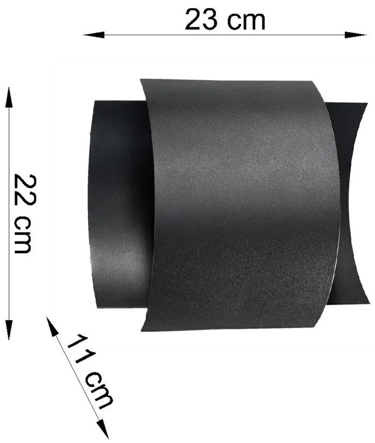Lampada da parete nera Forgmi - Sollux