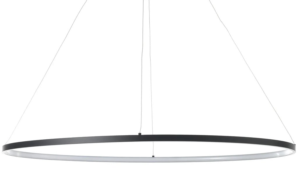 Lampadario LED nero opaco 60x92x60 cm Utah OresteLuchetta