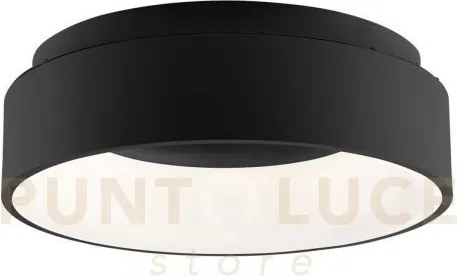 Plafoniera led noah nera 40w 5600lm cct 3000k 4000k 6500k  ip44 45x...