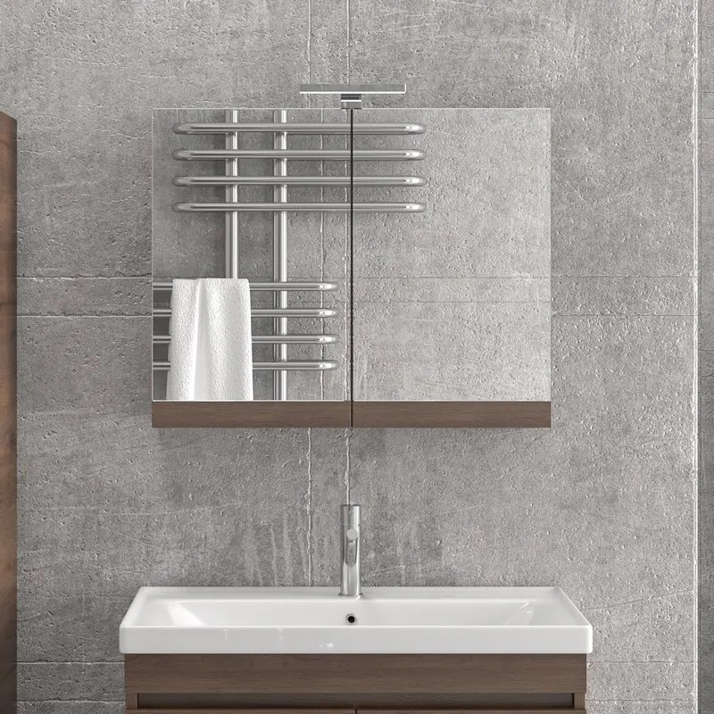 Specchiera bagno contenitore da 75 cm con 2 ante NEL-75 - KAMALU