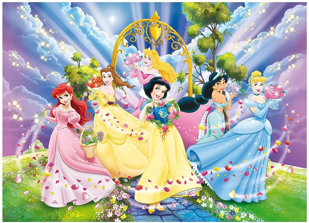 Puzzle maxi double-face Disney Principesse 108 pz retro colorabile 2642