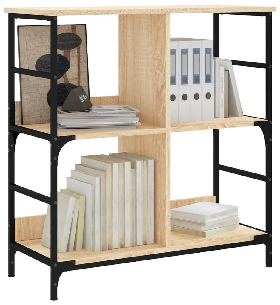 Libreria rovere sonoma 78,5x33x82 cm in legno multistrato