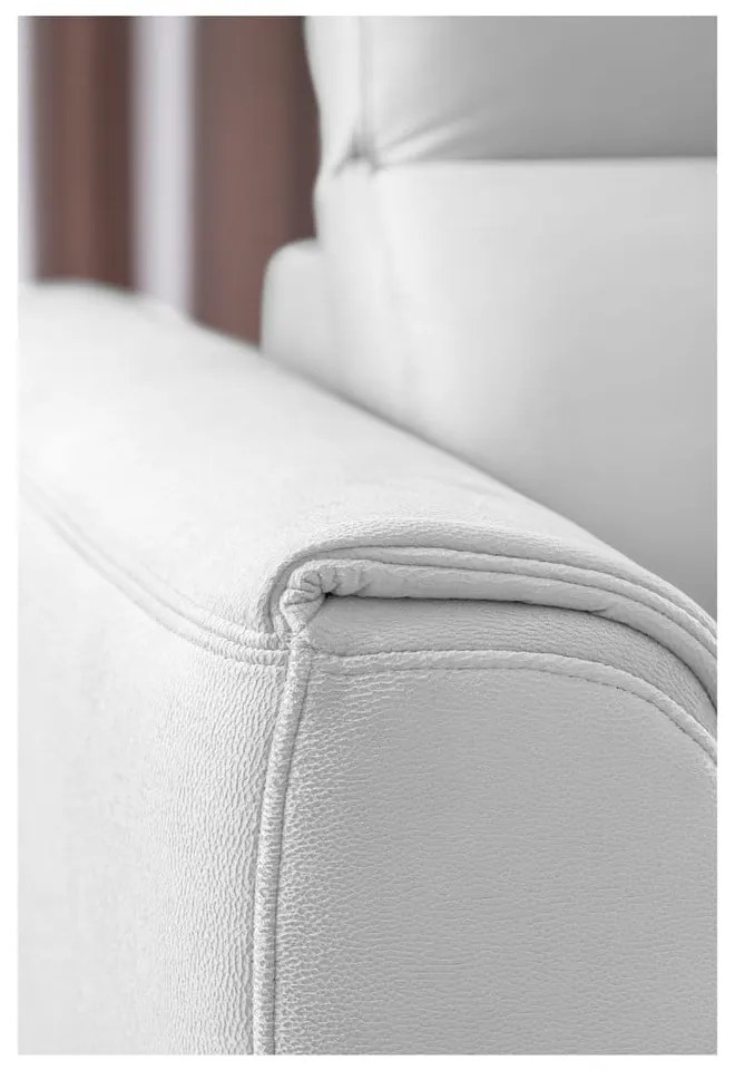 Divano angolare bianco allungabile/con contenitore (con penisola a destra/a L) e rivestimento in velluto Noble – ELTAP