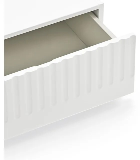 Tavolino bianco con 2 cassetti Doric - Teulat