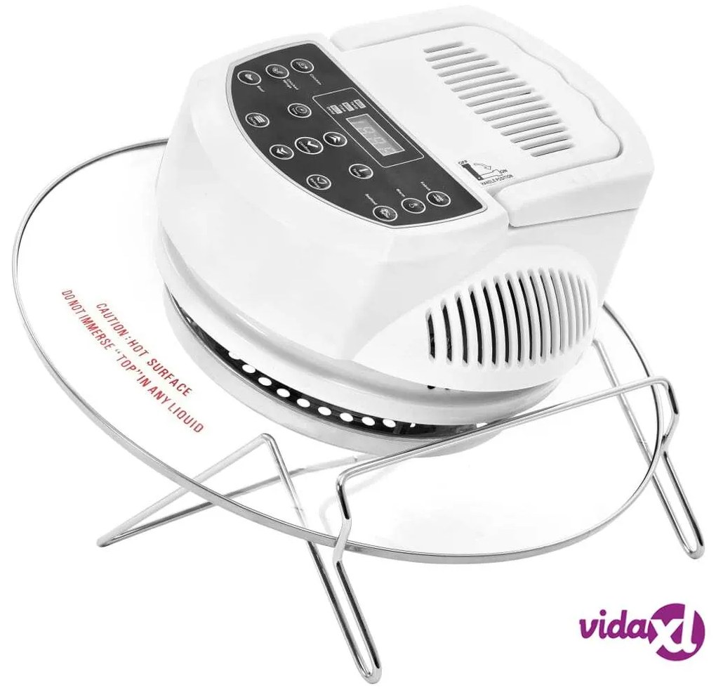 vidaXL Forno Alogeno a Convezione Anello di Estensione Timer 1400W 17L