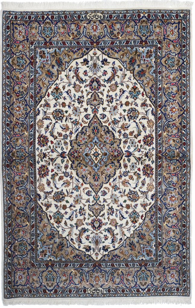 Kashan Tappeto 110x170 (Iran) Annodato A Mano