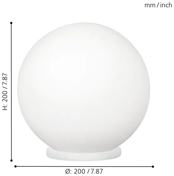 EGLO 85264 - Lampada da tavolo RONDO 1xE27/60W/230V diametro 20 cm