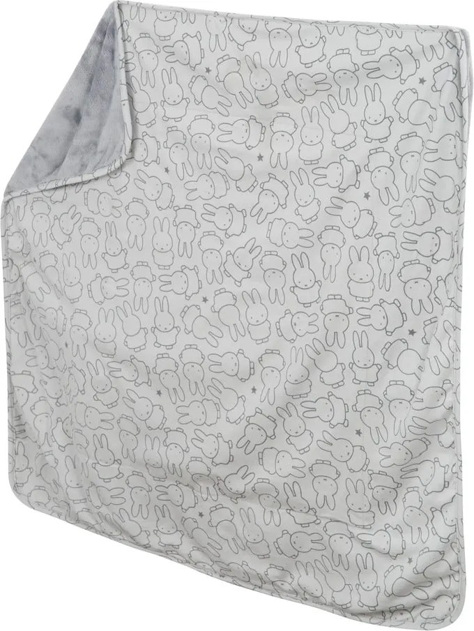 Coperta per neonato in cotone grigio 80x80 cm Miffy - Roba