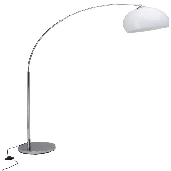 Brilliant - Lampada da terra VESSA 1xE27/60W/230V cromo lucido/bianco
