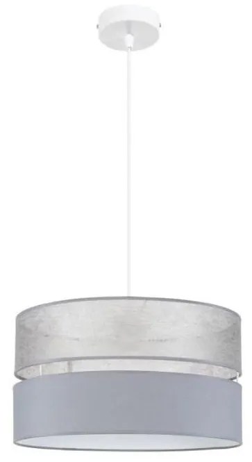 Lampadario su filo LIMA 1xE27/60W/230V grigio