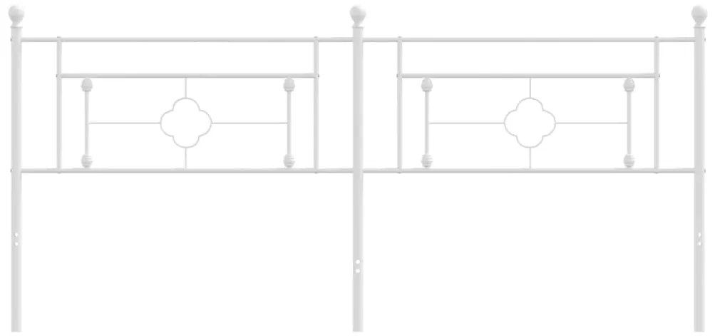 Testiera in metallo bianco 200 cm