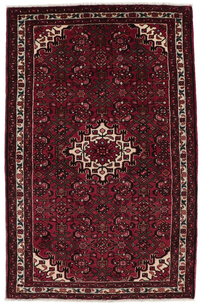 Hamedan Tappeto 170 x 110 Rosso (Iran) Annodato A Mano