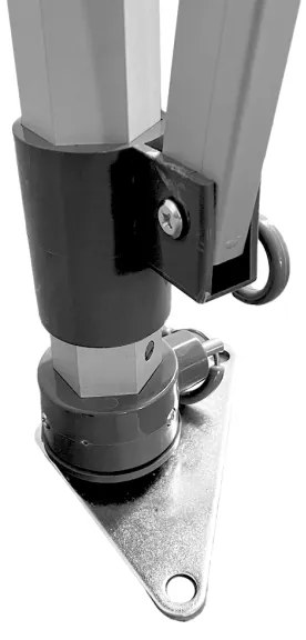 Gazebo richiudibile in alluminio professionale struttura esagonale MARKET-PRO 3X3 Bianco impermeabile