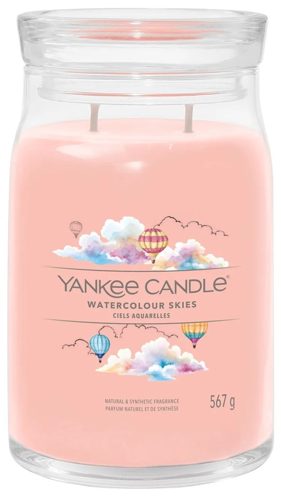 Watercolour Skies, candela in giara grande Yankee Candle