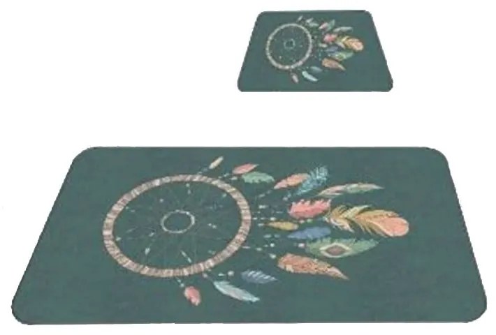 Tappetini da bagno verdi in set da 2 60x100 cm - Mila Home