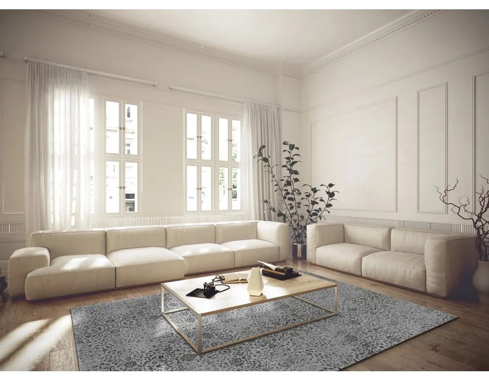 Tappeto in lana grigio 160x240 cm Claudine - Agnella