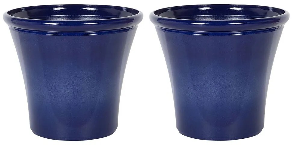 Set di 2 vasi da fiori blu navy ⌀ 50 cm KOKKINO Beliani