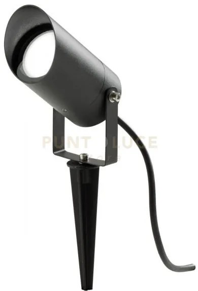 Ges1140- faro proiettore antracite 1 luce attacco gu10 ip65 d.6x12,5cm