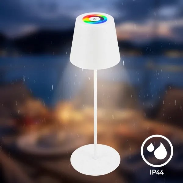 Briloner 7559016 - Lampada da tavolo LED RGB COLORIS 3,5W/5V IP44 2000mAh Wi-Fi Tuya