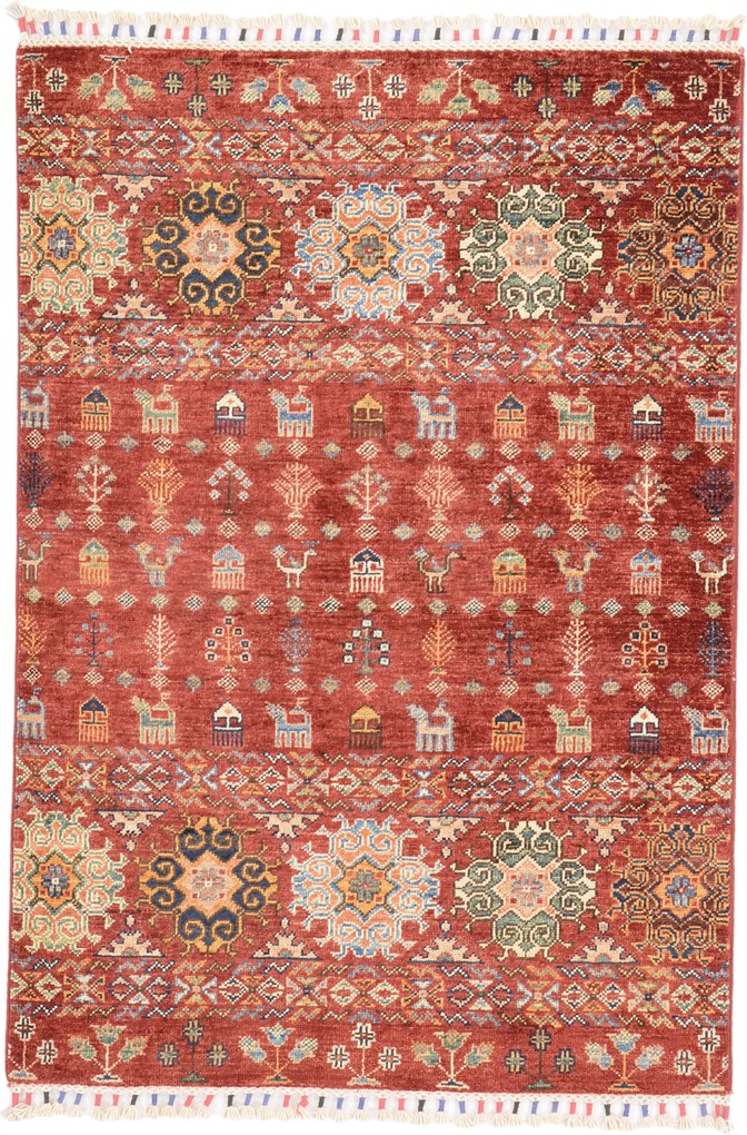 Samarkand Tappeto 90 x 130 (Pakistan) Annodato A Mano