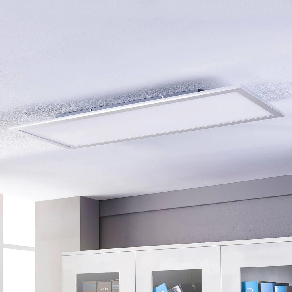 Pannello LED Livel Lindby, Alluminio / Grigio / Zincato, Cucina, Plastica, Moderno, Plafoniera LED