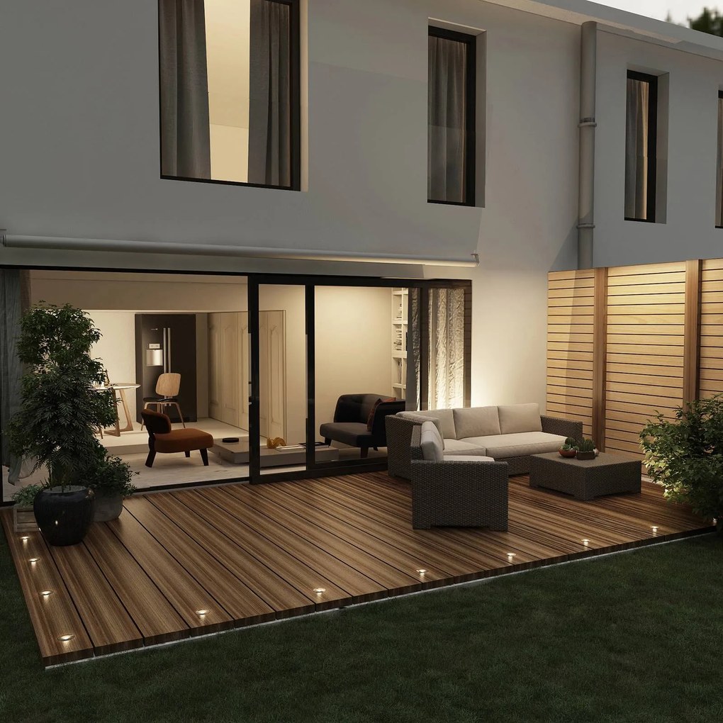 Lindby Gracelle LED da interrare, 3x rotondo, Alluminio / Grigio / Zincato, Alluminio, Moderno, Faretto da incasso da terra