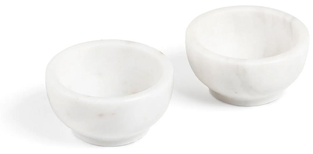 Kave Home - Set di 2 ciotole Callhan marmo bianco