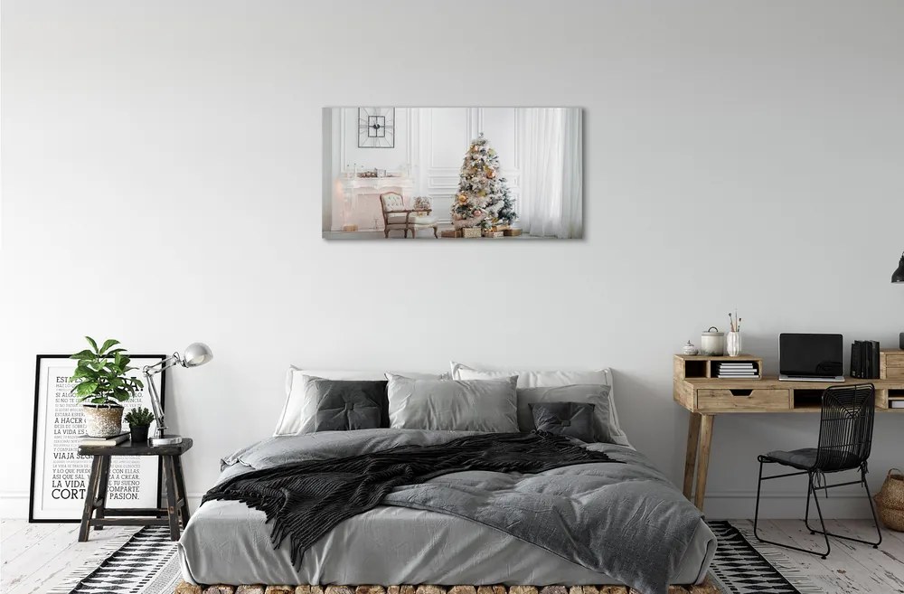 Quadro su tela Decorazioni dell'albero di Natale 100x50 cm