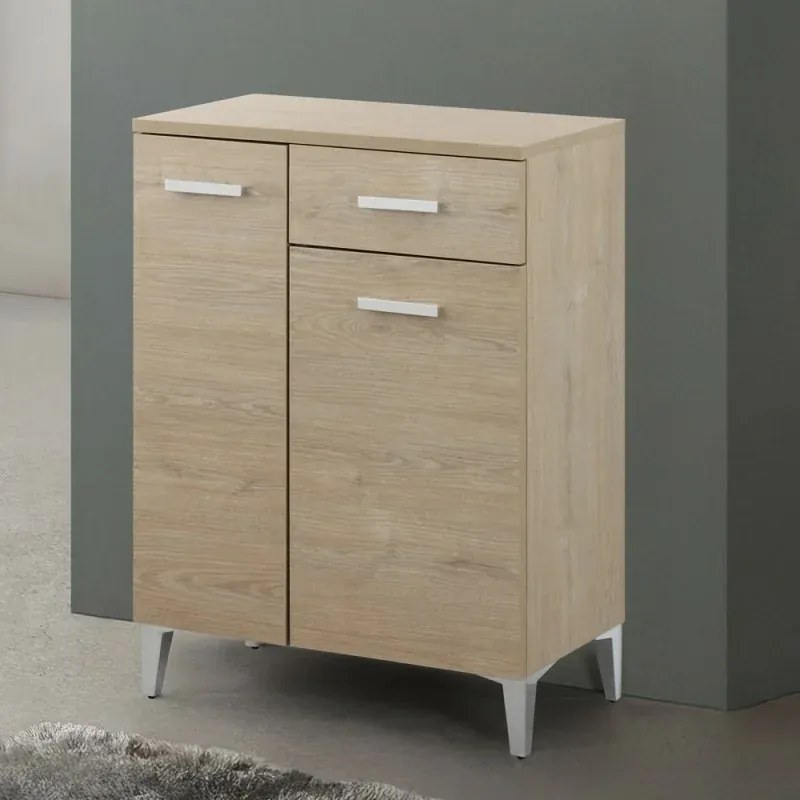 Base multiuso 60x34 cm rovere dolomite con 2 ante e cassetto scorrevole Desya