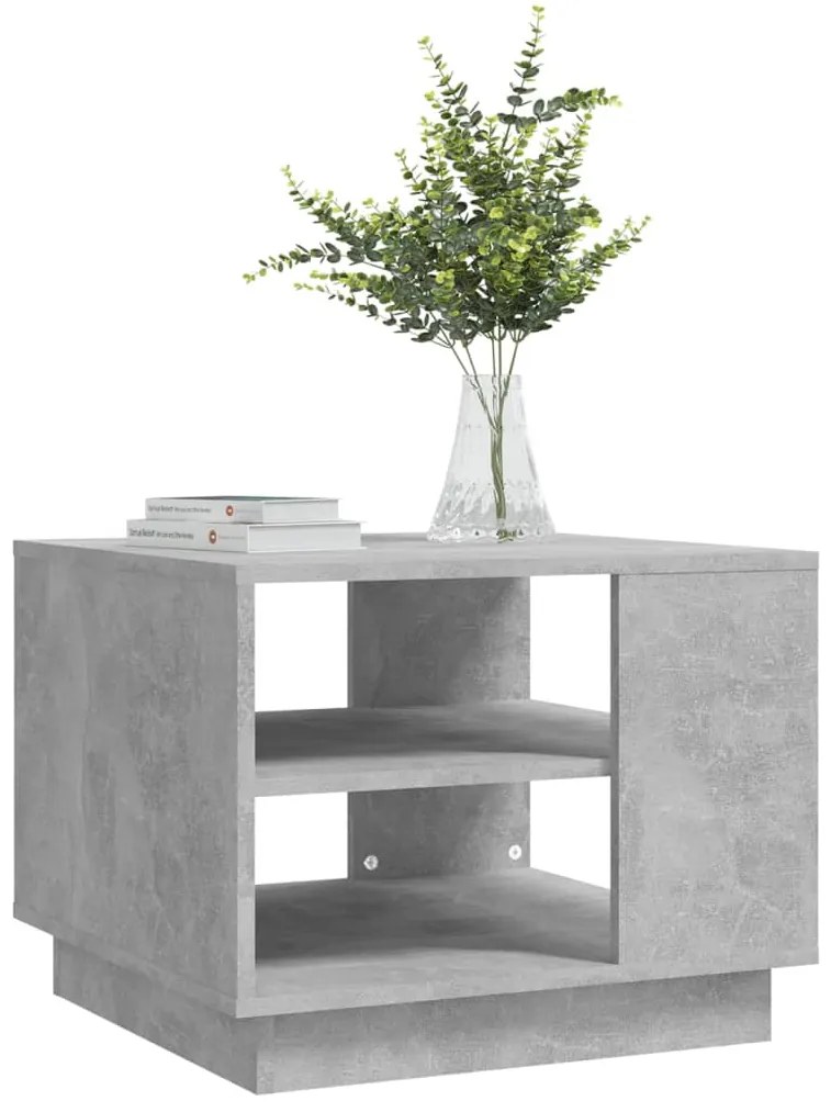 Tavolino da salotto grigio cemento 55x55x43 cm in truciolato