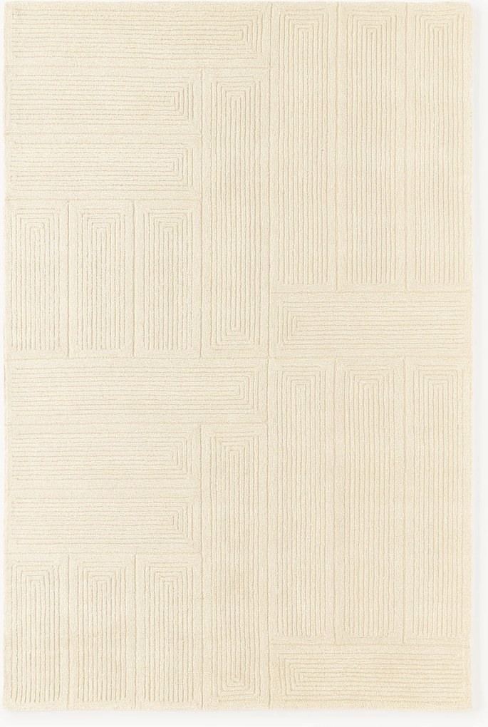 Tappeto in lana fatto a mano con motivo geometrico Alexia