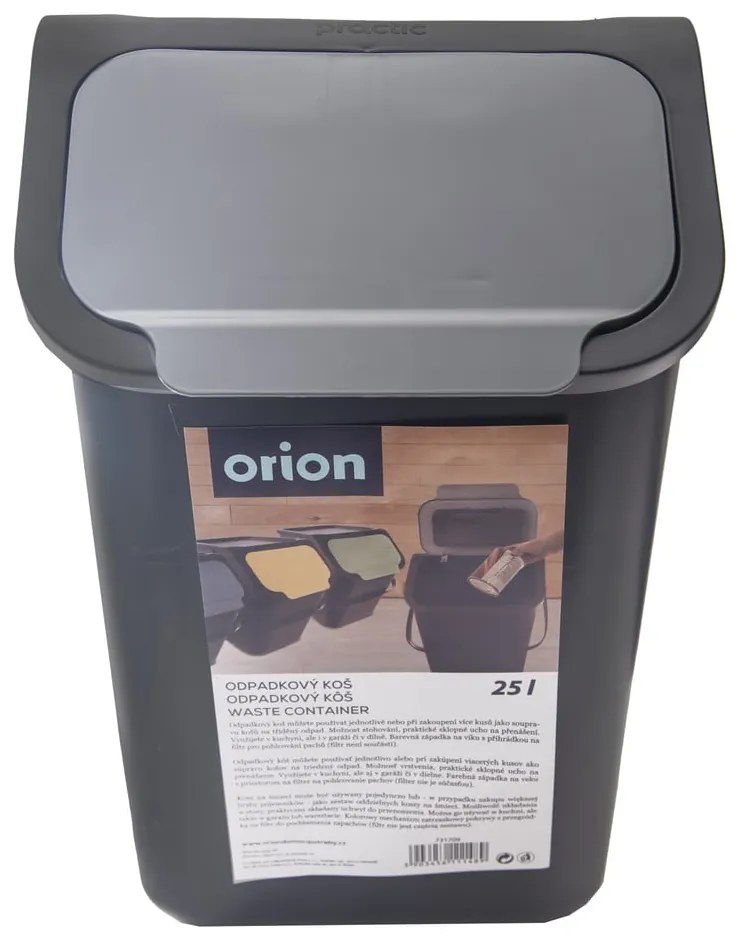 Bidone in plastica per rifiuti differenziati 25 l Bin - Orion