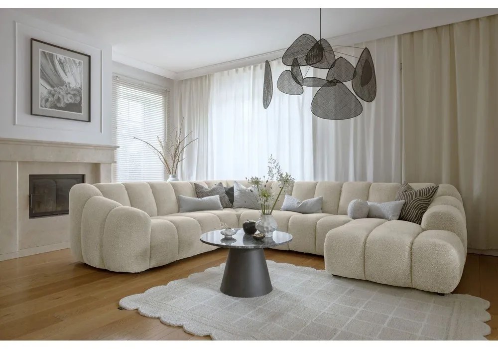 Divano angolare beige (con penisola a sinistra/a U) Shell – Miuform