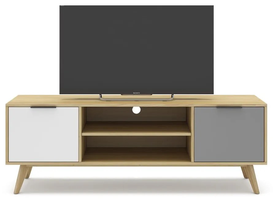 Tavolo TV in legno di pino di colore naturale 140x53 cm Elfa - Marckeric