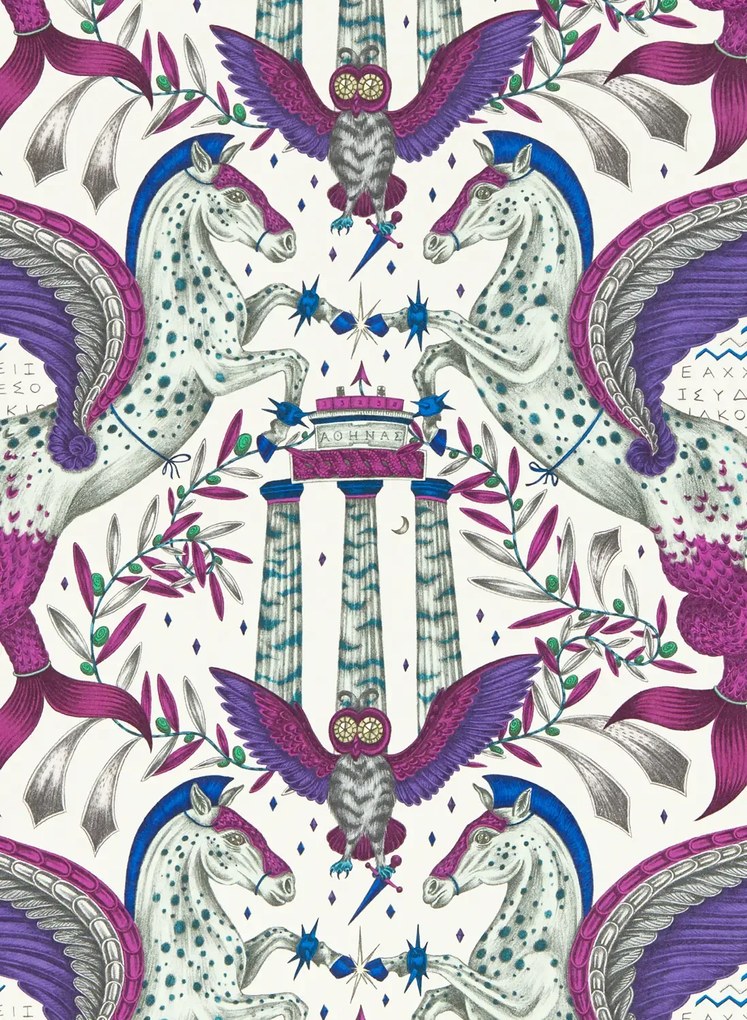 Clarke & Clarke Carta da parati Odyssey Mythos - Violet