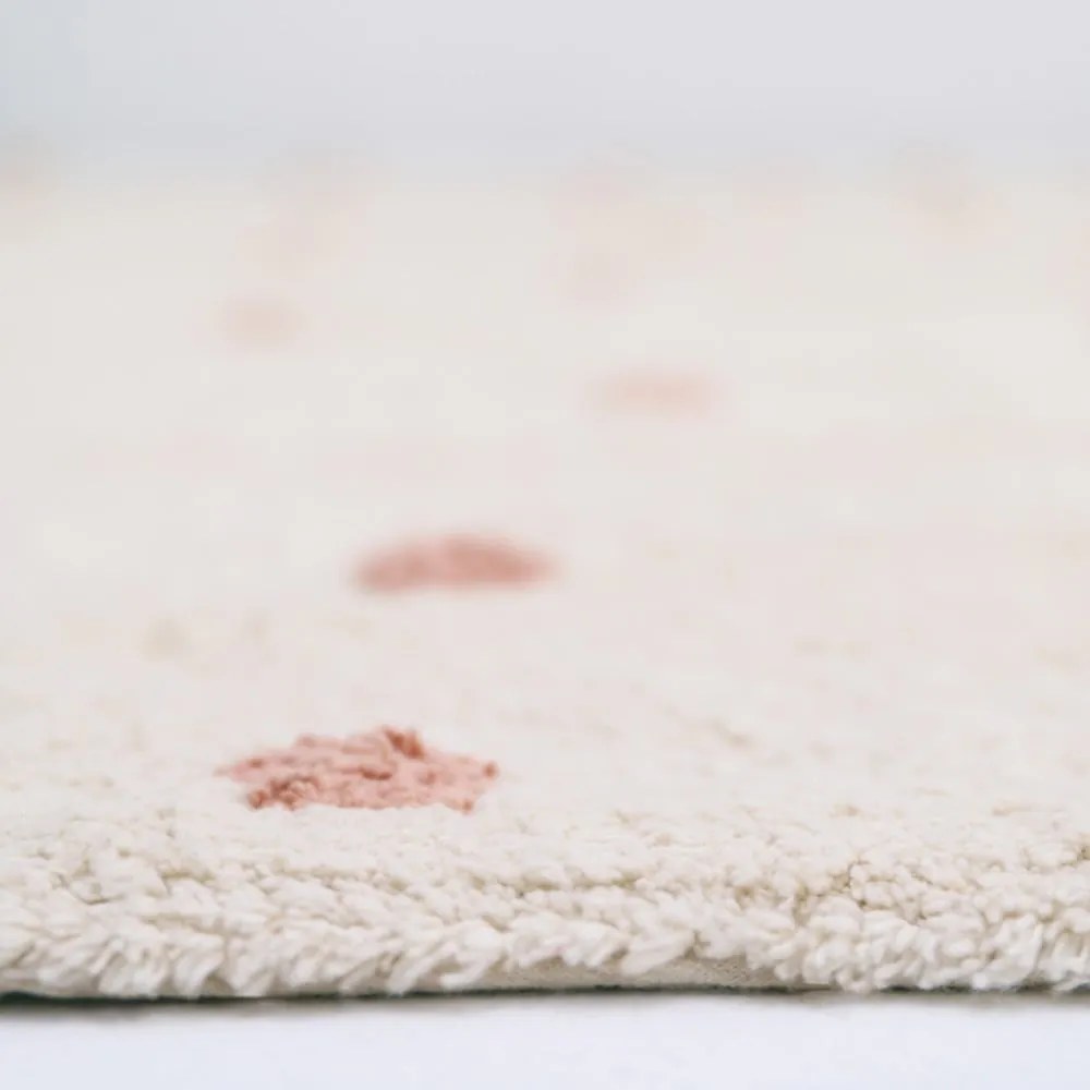 Tappeto in cotone beige e rosa fatto a mano, 100 x 150 cm Numi - Nattiot