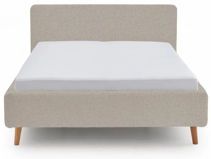 Letto matrimoniale imbottito beige rete non inclusa 180x200 cm Mattis – Meise Möbel