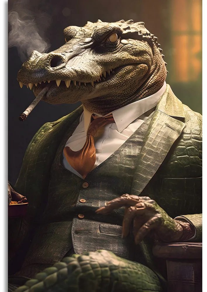Quadro su tela – Gangster animale coccodrillo