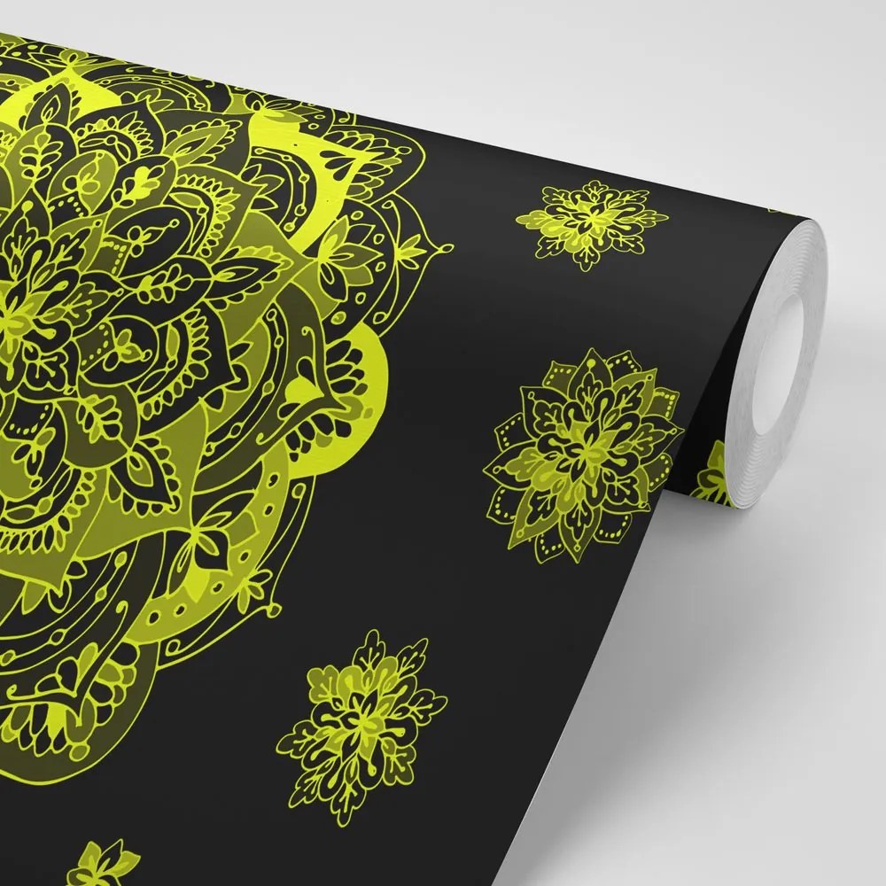 Carta da parati – Mandala giallo