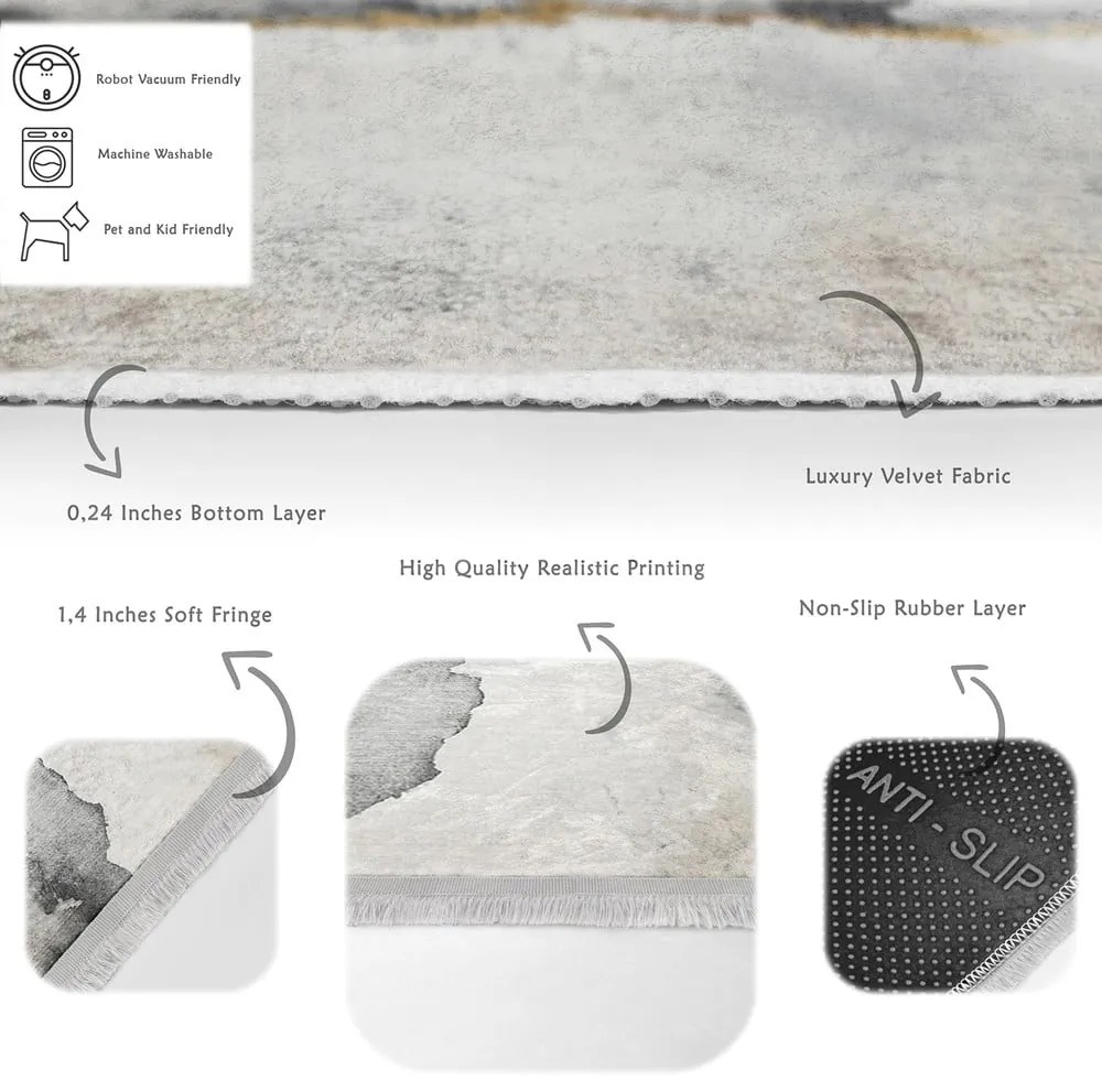 Tappeto grigio 80x150 cm - Mila Home