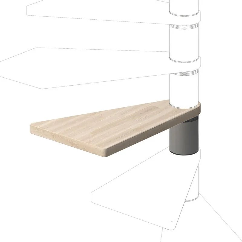 Gradino Nara in legno grigio faggio L 890 mm H 230 mm