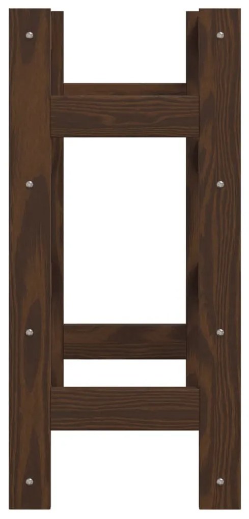 Portabottiglie per 16 bottiglie marrone legno massello di pino