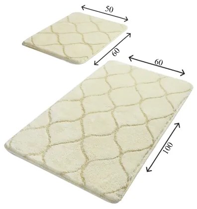 SET 2x Tappeto bagno INFINITY 60x100 cm beige
