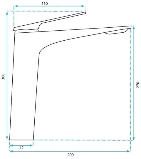 REA-B2705 - Miscelatore per lavabo AVALON 30 cm oro spazzolato